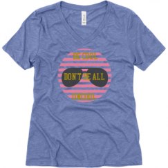 Ladies Relaxed Fit Super Soft Triblend V-Neck Tee