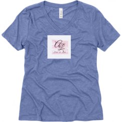 Ladies Relaxed Fit Super Soft Triblend V-Neck Tee
