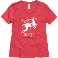 Ladies Relaxed Fit Super Soft Triblend V-Neck Tee