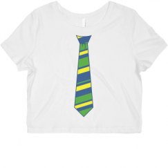 Ladies Slim Fit Crop Top Tee