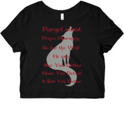 Ladies Slim Fit Crop Top Tee