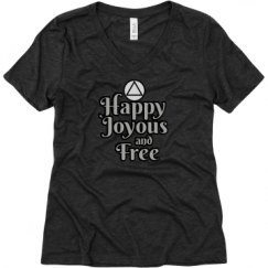 Ladies Relaxed Fit Super Soft Triblend V-Neck Tee