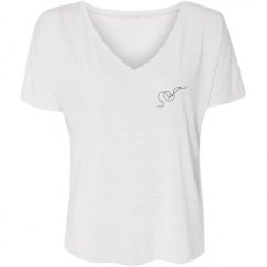 Ladies Flowy Slouchy V-Neck Tee