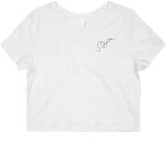 Ladies Slim Fit Crop Top Tee