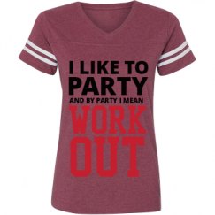 Ladies Relaxed Fit Vintage Sports Tee