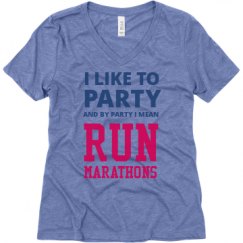 Ladies Relaxed Fit Super Soft Triblend V-Neck Tee