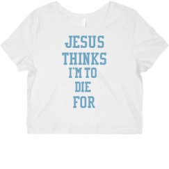 Ladies Slim Fit Crop Top Tee