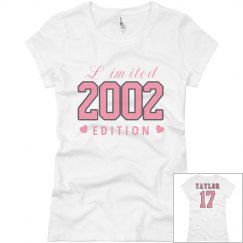 LIMITED EDITION BIRTHDAY SHIRT WOMENS TEENS