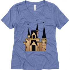 Ladies Relaxed Fit Super Soft Triblend V-Neck Tee