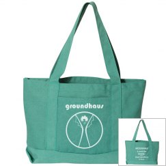 Groundhaus black canvas bag 2 sides