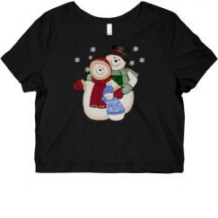 Ladies Slim Fit Crop Top Tee