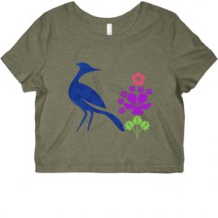 Ladies Slim Fit Crop Top Tee