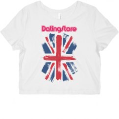 Ladies Slim Fit Crop Top Tee