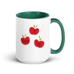 15oz Ceramic Mug with Color Inside