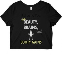 Ladies Slim Fit Crop Top Tee