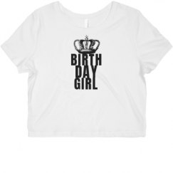 Ladies Slim Fit Crop Top Tee