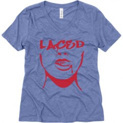 Ladies Relaxed Fit Super Soft Triblend V-Neck Tee