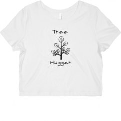 Ladies Slim Fit Crop Top Tee