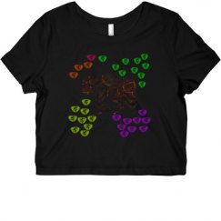 Ladies Slim Fit Crop Top Tee