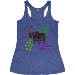 Ladies Slim Fit Super Soft Racerback Triblend Tank