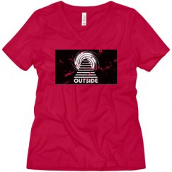 Ladies Relaxed Fit V-Neck Tee