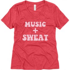 Ladies Relaxed Fit Super Soft Triblend V-Neck Tee