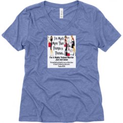 Ladies Relaxed Fit Super Soft Triblend V-Neck Tee