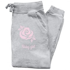 Baby girl rose ladies sweatpants