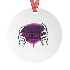 Metal Round Christmas Ornament