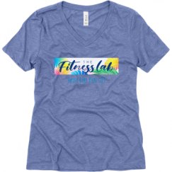 Ladies Relaxed Fit Super Soft Triblend V-Neck Tee