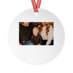 Metal Round Christmas Ornament