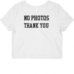 Ladies Slim Fit Crop Top Tee