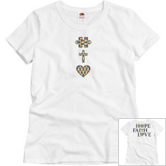 Misses Autism HOPE, FAITH, LOVE T (2-sided)