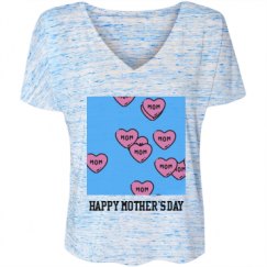 Ladies Flowy Slouchy V-Neck Tee