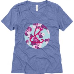 Ladies Relaxed Fit Super Soft Triblend V-Neck Tee