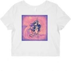 Ladies Slim Fit Crop Top Tee