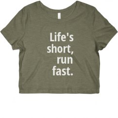 Ladies Slim Fit Crop Top Tee