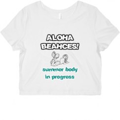 Ladies Slim Fit Crop Top Tee