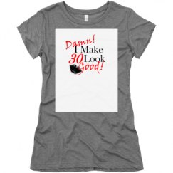 Ladies Slim Fit Super Soft Triblend Tee