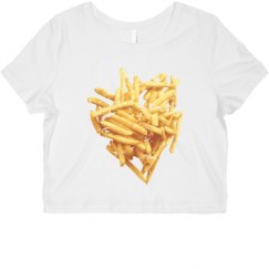 Ladies Slim Fit Crop Top Tee