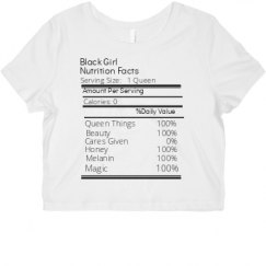 Ladies Slim Fit Crop Top Tee