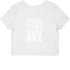 Ladies Slim Fit Crop Top Tee