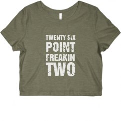 Ladies Slim Fit Crop Top Tee