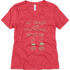 Ladies Relaxed Fit Super Soft Triblend V-Neck Tee