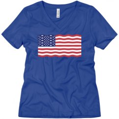 Ladies Relaxed Fit V-Neck Tee