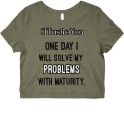 Ladies Slim Fit Crop Top Tee