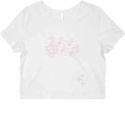 Ladies Slim Fit Crop Top Tee