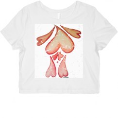 Ladies Slim Fit Crop Top Tee