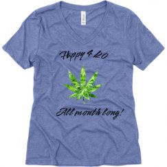 Ladies Relaxed Fit Super Soft Triblend V-Neck Tee