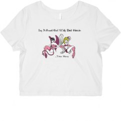 Ladies Slim Fit Crop Top Tee